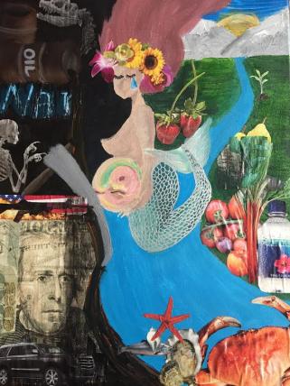 Collage: "H2O: What is it Worth?" by Cindy Luc