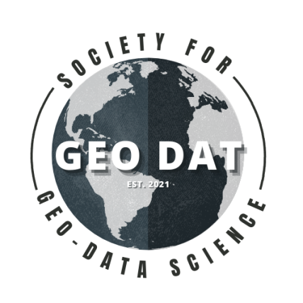 Geo Dat Logo shows a globe image with the words Society for Geo-Data Science around the circumference