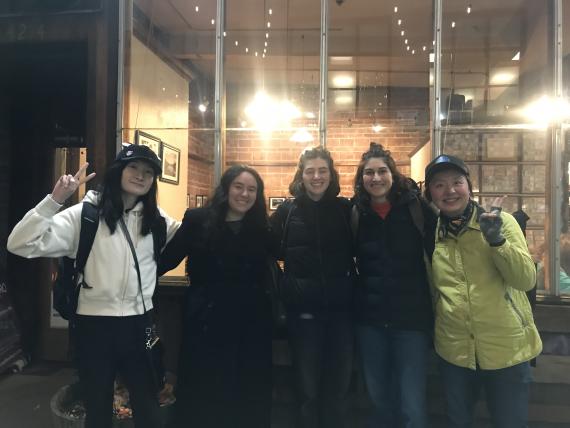 From left: Liz Peng, Madalena Monnier-Reyna, Anna Fernandez, Chase Puentes, joined by Interdisciplinary Ph.D. Student Chi-Ying Huang