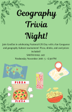 Geography Trivia Night November 20