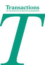 Transactions of the Institute of British Geographers journal cover.