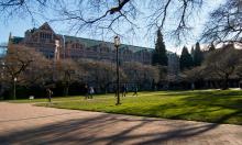 Smith Hall viewed from the Quad in winter