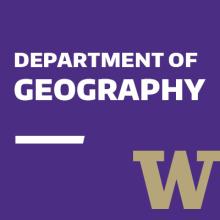 Department of Geography logo on purple square