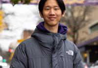 UW student Edwin Bai on University Way in Seattle