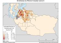Map of Evictions in Pierce County from 2017