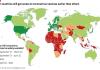 Map indicating rich countries will get access to the coronavirus vaccine earlier than others